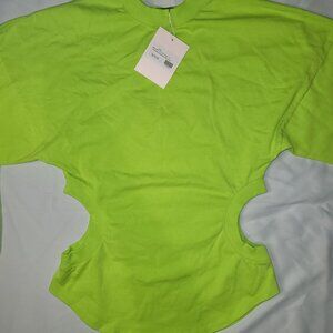 A.W.A.K.E MODE Womens Black Cut Out Textured Mock Neck Top Blouse